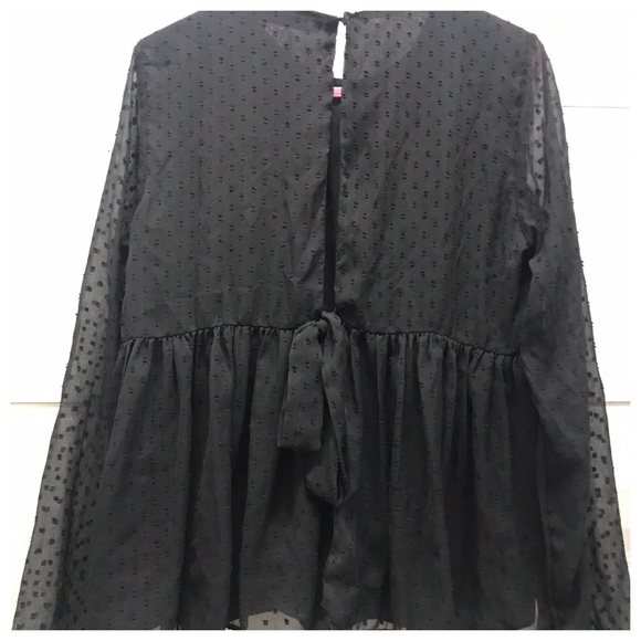 ZARA TRAFALUC Semi Sheer Embroidered Tunic Top - Picture 4 of 8